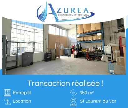 Location Entrepôt - 350 m² - St Laurent du Var