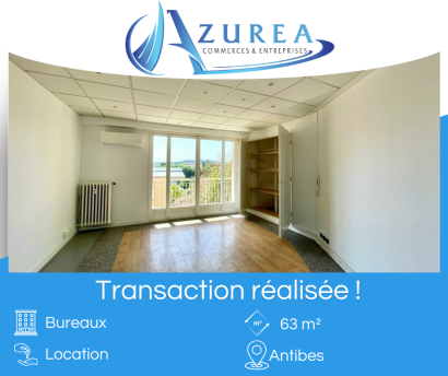Location d'un bureau de 63 m² à Antibes