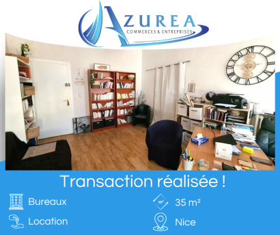 Location d'un bureau de 35 m² situé à Nice