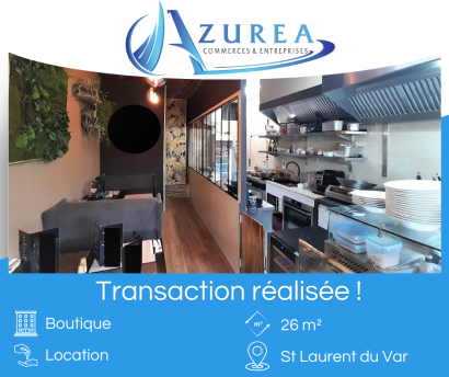 Location d'une boutique de 26 m² à Saint Laurent du Var