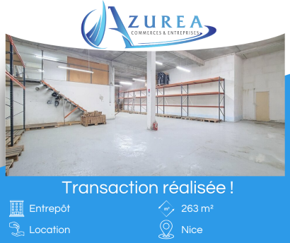 Location d'un entrepôt de 263 m² à Nice