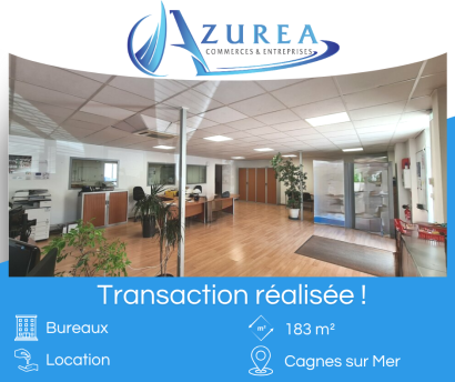 Location d'un bureau de 183 m à Cagnes sur Mer